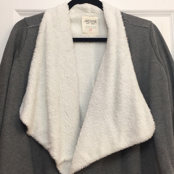 Gray & Cream Asymetrical Jacket - Picture 2 of 6